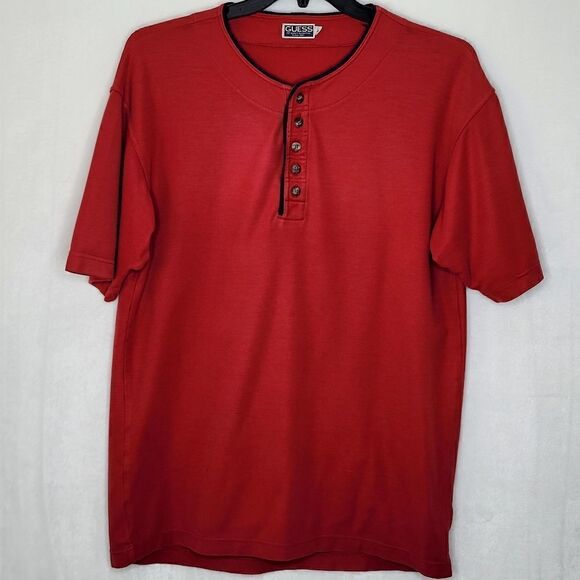 Vintage Guess Henley Shirt Size Large - Picture 2 of 6